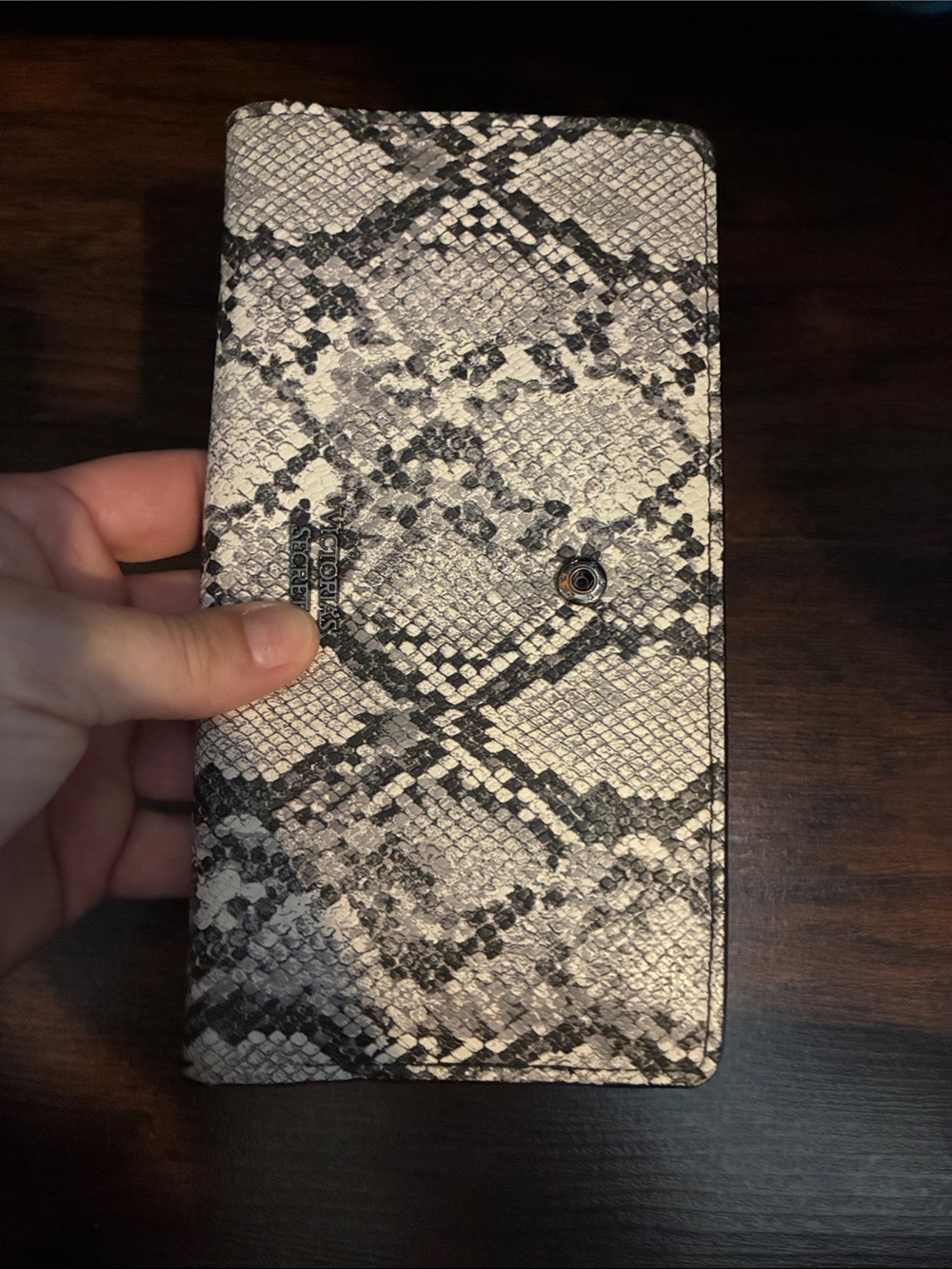Victorias Secret Snake-Print Zip Wallet Clutch - Neutral - Picture 6 of 7